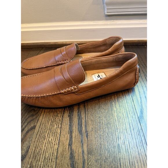 Nordstrom Mens Shop Brown Leather Driving Moccasins Slip Ons Size Mens 12 US main image 4